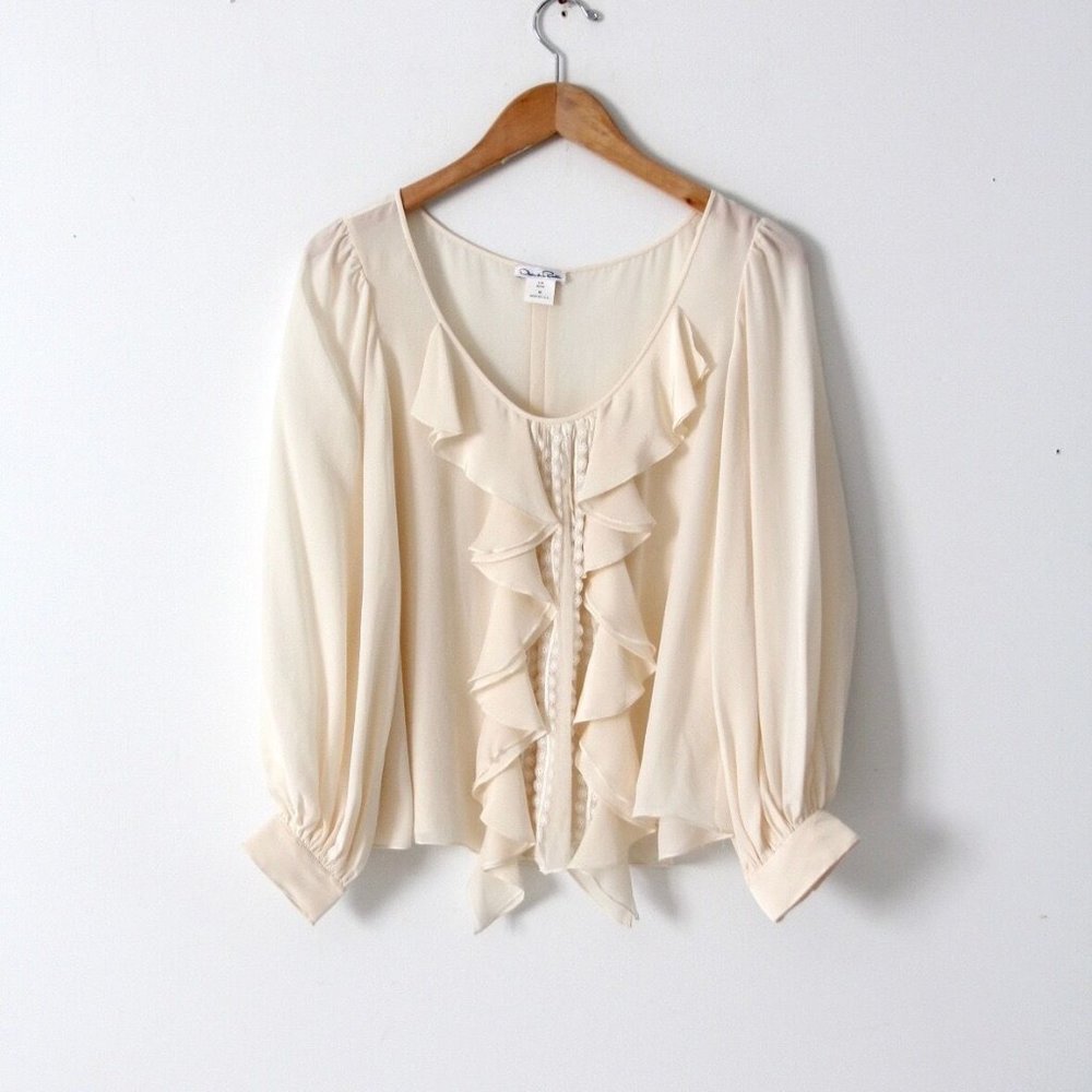Oscar de la Renta silk blouse
